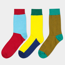 2017 nova alta qualidade 3 pares meias masculinas primavera/outono algodão vestido meias masculinas de moda britânica tripulação meias para homens 2024 - compre barato