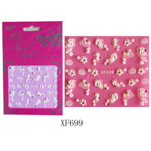 1 Sheet  Nail Art Sticker Water Transfer Stickers Flower Decals Tips 3D Nail Decoration 2024 - buy cheap