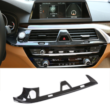 Carbon For BMW 5 Series G30 528li 530li 540li 2018 Car ABS Chrome Center Console Air Conditioning Vent Frame Trim For LHD 2024 - buy cheap