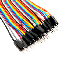 Conector de cable de puente macho a macho para Arduino Nano Breadboard, 20cm, 1pin, 1p-1p, 2,54mm, 40 Uds. En fila 2024 - compra barato