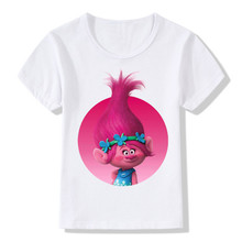 2019 Children Cartoon Trolls Print Funny T-shirts Kids Summer Tops Boys/girls Short Sleeve Clothes Casual Baby Tee Shirt,ooo2174 2024 - buy cheap