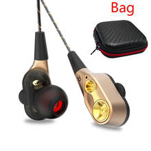 Dual Drivers Earphone Super Bass Sports Headset Stereo Music Earphones Wired Earbuds in-ear Earpiece Earphones with Mic 2024 - buy cheap