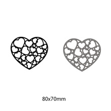 heart pattern frames metal steel cut dies DIY Scrapbook Album Paper Card Cutting Dies Stencil for card Crafts new fashion 2024 - buy cheap