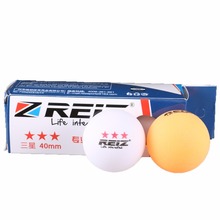 3 мяча/коробка новейшие 3-звездочные D40 + мячи для настольного тенниса новый материал Пластиковые Поли мячи для пинг понга RZ1813 2024 - купить недорого
