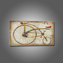 Free Shipping Modern Designed Bike Oil Painting For Wall Decoration Abstract Modern Bicycle Decorative Painting For Living Room 2024 - buy cheap
