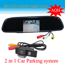 HD Video Auto Parking Monitor,  Reversing CCD Car Rear View Camera for NISSAN QASHQAI  X-TRAILWith 4.3" Car Rearview Mirror 2024 - buy cheap