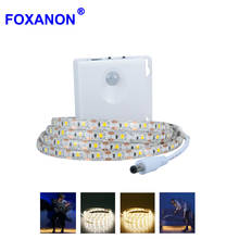 Foxanon RGB LED Strip Light PIR Motion Sensor DC 5V USB Led Strips 2835  Bed Night Light Wardrobe Cabinet Lamp Tape TV Backlight 2024 - buy cheap