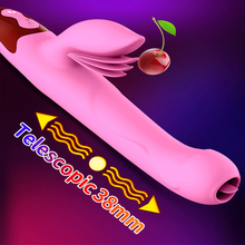 Novo vibrador de coelho vibrador brinquedos sexuais para mulher telescópica aquecimento clitóris estimulador varinha mágica massageador máquina do sexo para adulto 2024 - compre barato