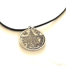 Vintage  Tetragrammaton Pentagram Pentacle Necklaces Pendant Reversible Zodiac Choker Cord Necklaces Women Jewelry Gift Bijoux 2024 - buy cheap