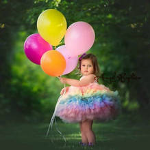 Cute pink satin top cupcake rainbow baby 1 year birthday dress puffy tulle infant tutu dresses ball gown kid party prom gown 2024 - buy cheap