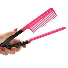 Pente alisador de cabelo dobrável profissional, ferramentas para salão de beleza diy 2024 - compre barato