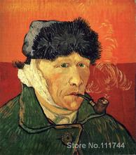 art Oil paintings Self portrait with bandaged ear Vincent Van Gogh reproduction Handmade High quality 2024 - buy cheap