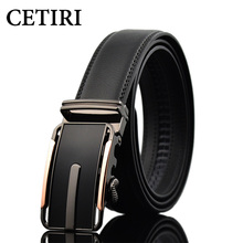 CETIRI-Cinturón de cuero de 3,5 cm para hombre, cinturones con hebilla automática para hombre, moda Coreana de alta calidad, 2018 2024 - compra barato