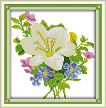 LiLy cross stitch kit flower 14ct printed fabric canvas stitching embroidery DIY handmade needlework 2024 - buy cheap