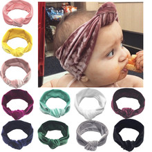 New Knotted Cotton Blend Baby Infant Headband Newborn Turban Ear Knot Head Wraps Kids Headband Hair Accessories Photo Shoot 2024 - buy cheap