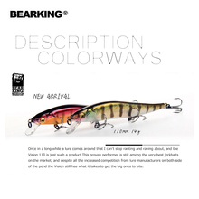 Bearking iscas de pesca dura w01, equipamento de pesca rígido de 11cm e 14g, alta qualidade para mergulho, frete grátis 2024 - compre barato