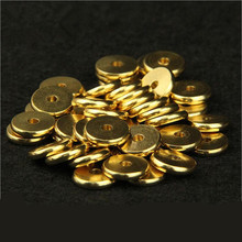 Contas espaçadoras de metal plano 50 tamanhos, cores douradas 4/5/6/7/8/10mm, latão original, espaçador de cobre plano, pulseira, colar diy, fabricação de jóias 2024 - compre barato