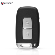 KEYYOU Keyless Entry Fob Case Fit For Hyundai Genesis Coupe Sonata Equus Veloster 2 Buttons Remote Key Smart Card Shell 2024 - buy cheap