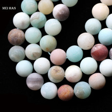 Mefm-frete grátis, contas redondas, coloridas e naturais de 6mm, 8mm, 10mm, para fazer joias e presentes, amazonita 2024 - compre barato