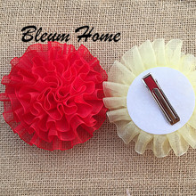 Bleum Home 2pcs girls present Retro Hairpins big lace flower Hair Clip Fluffy semicircle Headwear Jewelry Elegant Barrettes 2024 - buy cheap