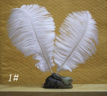 AA 100pcs 15-20cm / 6-8'' white ostrich plumage feathers for wedding derss decoration table centerpieces bulk sale 2024 - buy cheap