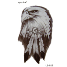 Водонепроницаемый временный тату Eagle, Мужская татуировка в стиле Харадзюку, наклейка с флеш-татуировкой, татуировки, ястреб, Мужская металлическая татуировка 2024 - купить недорого