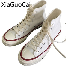 White Hot Sale Breathable Women Canvas Shoes Lace-up Round Toe Female Sneakers Flats Unisex Casual Shoes Couple 2024 - buy cheap