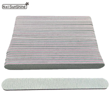 Professional Gray Nail File 50pcs Nail Sanding Buffing Manicure Tools 100/180 Sandpaper Nail Buffer Block Pedicure Wholesale 2024 - buy cheap