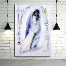 Pintura al óleo abstracta de Jesús pintada a mano sobre lienzo, pinturas al óleo cristianas abstractas hechas a mano para decoración de pared, precio barato 2024 - compra barato