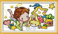 Angel boy cross stitch kit cartoon 14ct 11ct count pre print canvas stitching embroidery DIY handmade needlework 2024 - buy cheap