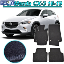 Для Mazda CX-3 CX3 LHD 2016 2017 2018 2019 пользовательский автомобильный коврик, Автомобильный интерьер, нейлоновая резиновая подкладка 2024 - купить недорого