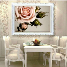 5D Diamond Painting Mosaic Sets Cross Stitch Pink Rose Flower Vintage Picture By Numbers  Resins Square/round Diy Needlework 2024 - buy cheap