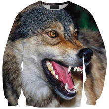 Harajuku 3D Print Animals fierce Wolf Sweatshirts Coat Men Women Cartoon Dog Fashion Hoodies Tracksuit streetwear Hoodies Tops 2024 - buy cheap