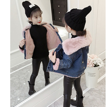 Good Quality 2019 Warm Baby Girls Jackets Coat Autumn Winter Windbreaker Fur Collar Coats Toddler Kids Girls Outerwear Clothes 2024 - buy cheap