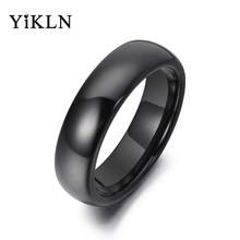 Yikln anel de cerâmica brilhante 6mm, joias estilo boêmio de escritório para festa de aniversário feminino, menina, yr19053 2024 - compre barato