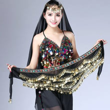 Belly Dancing Belt 2018 New Style Coins Belly Dance Waist Chain Hip Scarf Performance Costume Accessories Diamond For Women 2024 - buy cheap