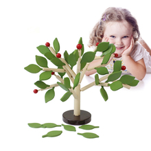 Монтессори Деревянные игрушки собранное дерево зеленые листья строительные Разделочные Блоки ранняя развивающая игрушка детский день 2024 - купить недорого