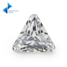 Size 5*5~8*8mm Triangle Chamfered Comer Shape  5A White CZ Synthetic Gems Brilliant Cut Cubic Zirconia For Jewelry 2024 - buy cheap