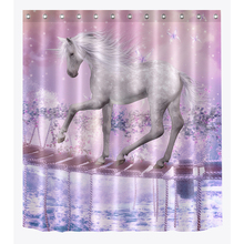 LB 3D Funny Fairy Unicorn Purple Pink Fantasy Kids Shower Curtain Liner Extra Long Waterproof Bathroom Fabric For Bathtub Decor 2024 - buy cheap