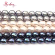 10-11mm Oval Freshwater Pearl Beads Natural Stone Beads For DIY Necklace Bracelets Earring Jewelry Making 14.5" Free Shipping 2024 - buy cheap