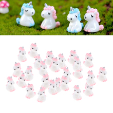 30Pc Lovely Miniature Unicorn Statues Fairy Garden Dollhouse Bonsai Ornament 2024 - buy cheap