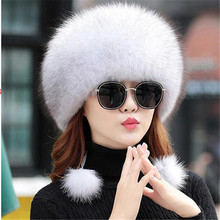 Star Fur Genuine Silver Fox Luxury Fur Hat Ms Fox Fur Hat Lei Feng  Cap Ear Cap Fur Necessary Hat Bomber Hats With Leather Tops 2024 - buy cheap