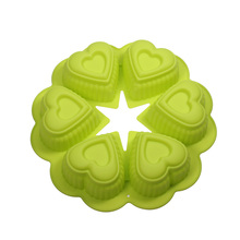 6-полостная силиконовая форма для торта, форма для выпечки в форме сердца, 10 дюймов (случайные цвета) 2024 - купить недорого