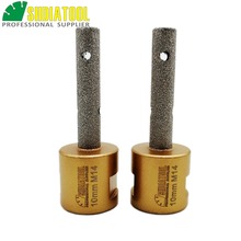 DIATOOL 2pcs 10mm Vacuum Brazed Diamond finger bits With M14 Thread Enlarge shape round bevel existing holes 2024 - buy cheap