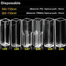 100 шт./лот 6 различных типов 4,5 мл/1,5 мл 10 мм пластиковый флюорометр Cuvette, пластиковый цветной 2024 - купить недорого