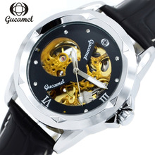 GUCAMEL-reloj Serie Clásica mecanismo a la vista dorado para hombre, diseño interno, informal, de pulsera, automático, esqueleto, masculino 2024 - compra barato