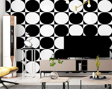 beibehang Waterproof classic wallpaper Nordic style black and white plaid geometric TV background papel de parede papier peint 2024 - buy cheap