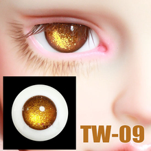 Ojos de muñeca BJD, color amarillo dorado brillante, ojos sin pupila para muñeca BJD SD DD de 14mm y 16mm, accesorios para muñecas de TW-09, 1/3, 1/4 2024 - compra barato