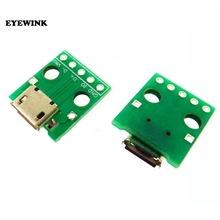  100pcs MICRO USB to DIP Adapter 5pin Female Connector B Type PCB Converter 2024 - buy cheap