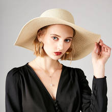 2020 Summer Letter Women Sun Hats Ladies Wide Brim Straw Sun Hat Foldable Beach Panama Hat Church Hat Bone Chapeu Feminino 2024 - buy cheap
